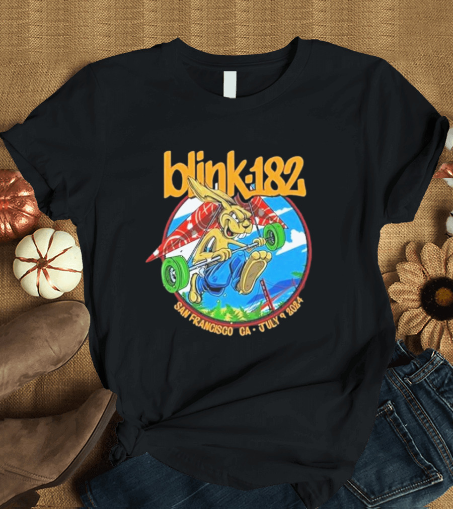 Blink-182 Rabbit San Francisco CA July 9 2024 Chase Center T-Shirt