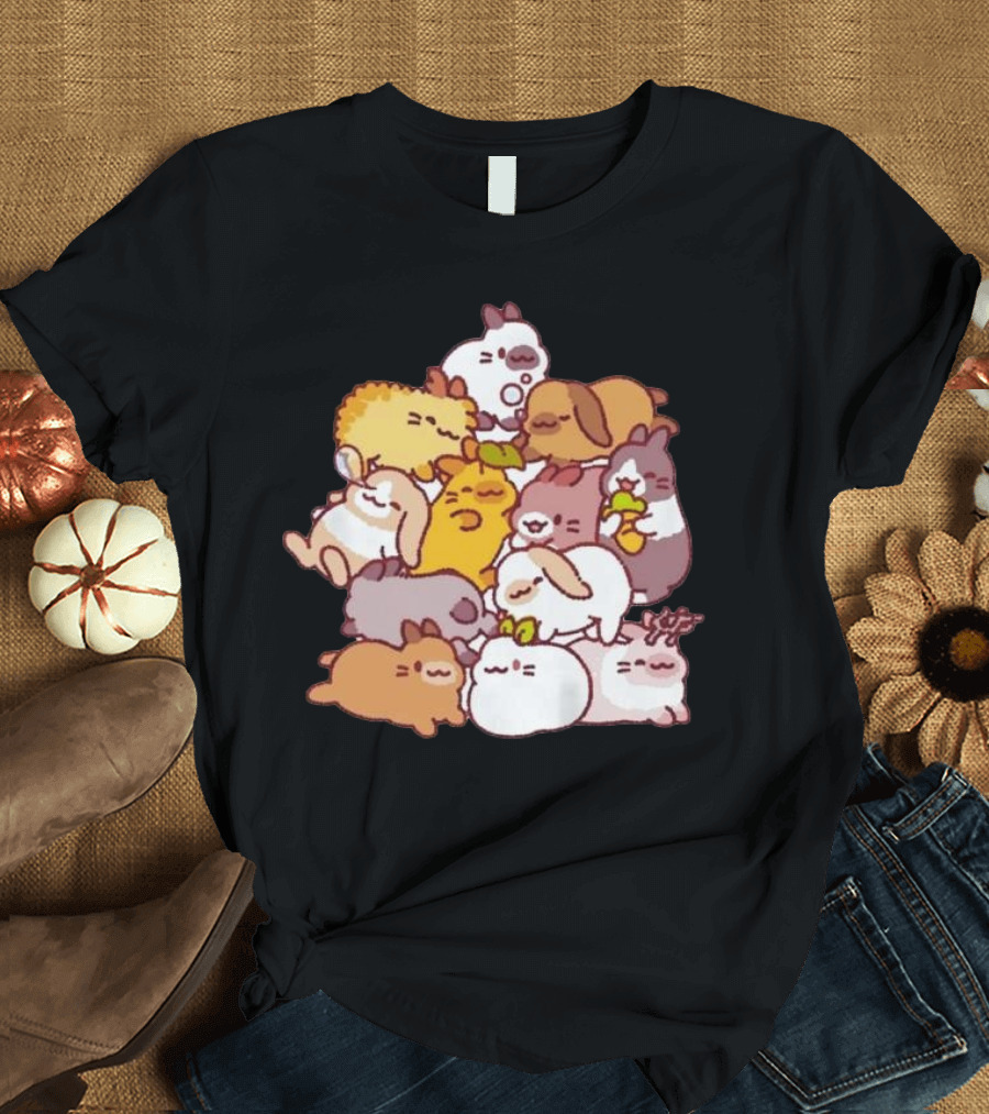 Bunny Pile Usagi Shima Cozy Rabbit Stack T-Shirt