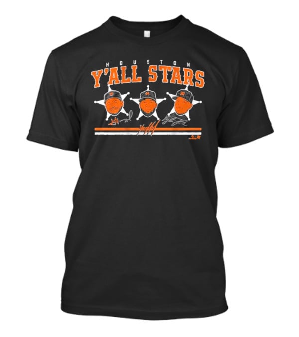 Houston Y'all Stars Baseball Signatures Collection T-Shirt