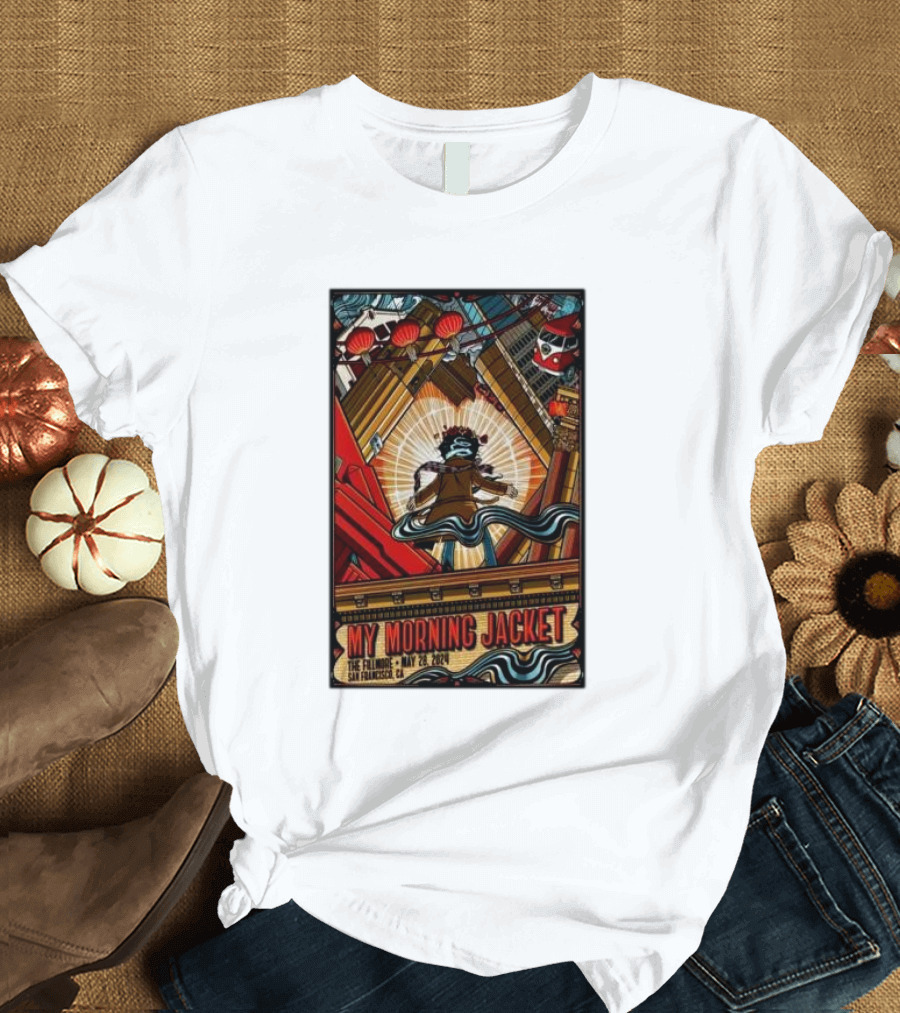 My Morning Jacket May 28 2024 The Fillmore San Francisco CA Psychedelic Concert T-Shirt