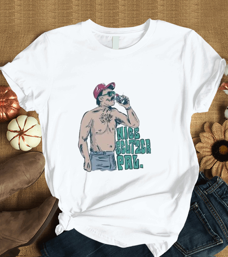 Nice Seltzer Pal Cartoon 4.0 Drinking Refreshing Beverage T-Shirt