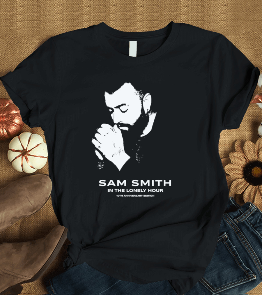 Sam Smith In The Lonely Hour 10th Anniversary Edition Monochrome T-Shirt