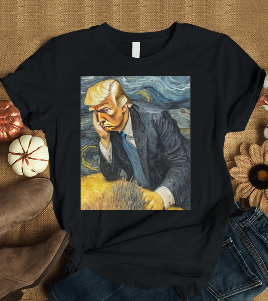 Donald Trump Van Gogh Ear Bandage Starry Night T-Shirt