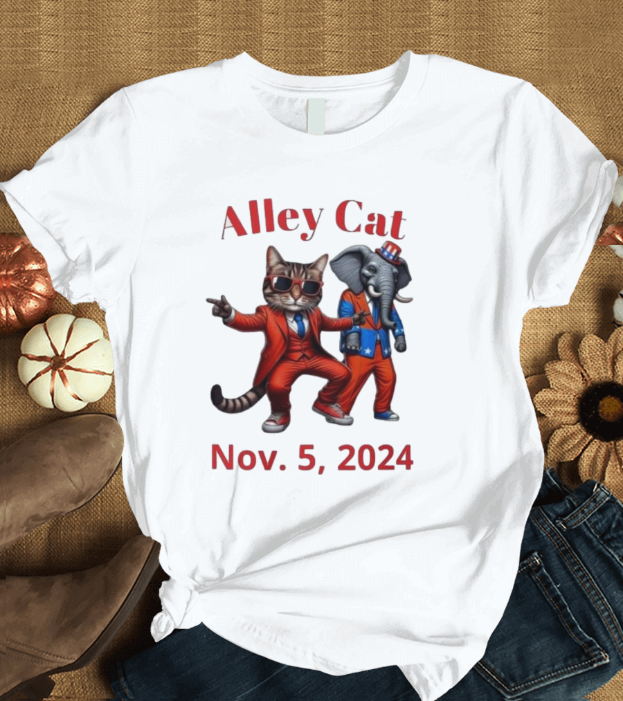 Alley Cat Nov 5 2024 Republican Elephant in Suits and Sunglasses T-Shirt