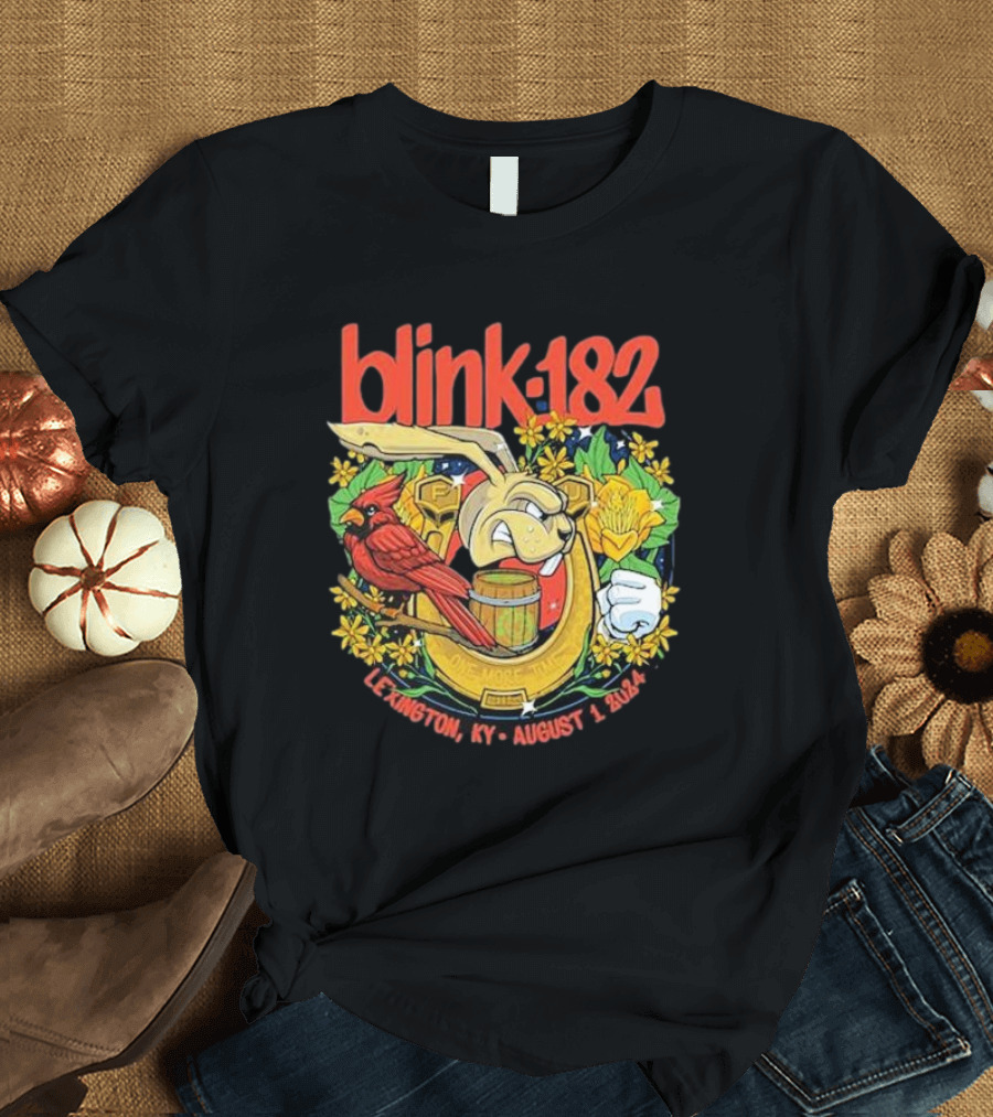 Blink-182 Lexington KY August 1 2024 Cardinal Rabbit Crest T-Shirt
