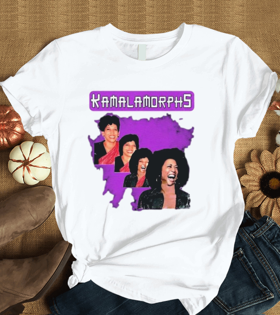 Kamala Harris Madam President Kamalamorphs Evolution Iconic Laughter T-Shirt