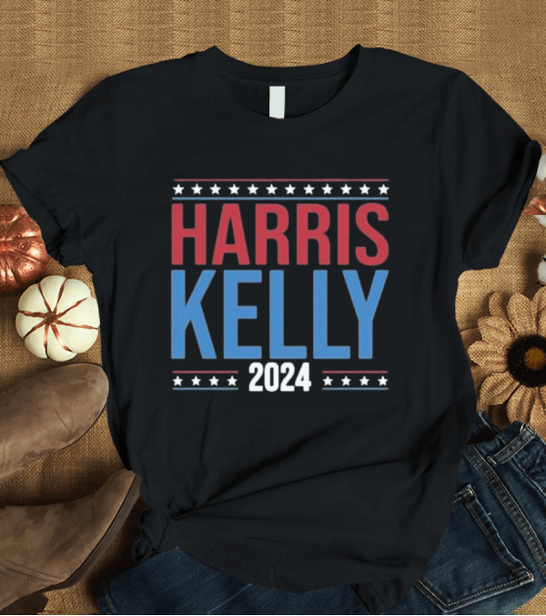 T-Shirt: Harris Kelly 2024 Democratic Election Campaign T-Shirt Harris Kelly 2024 Democratic Election Campaign T-Shirt