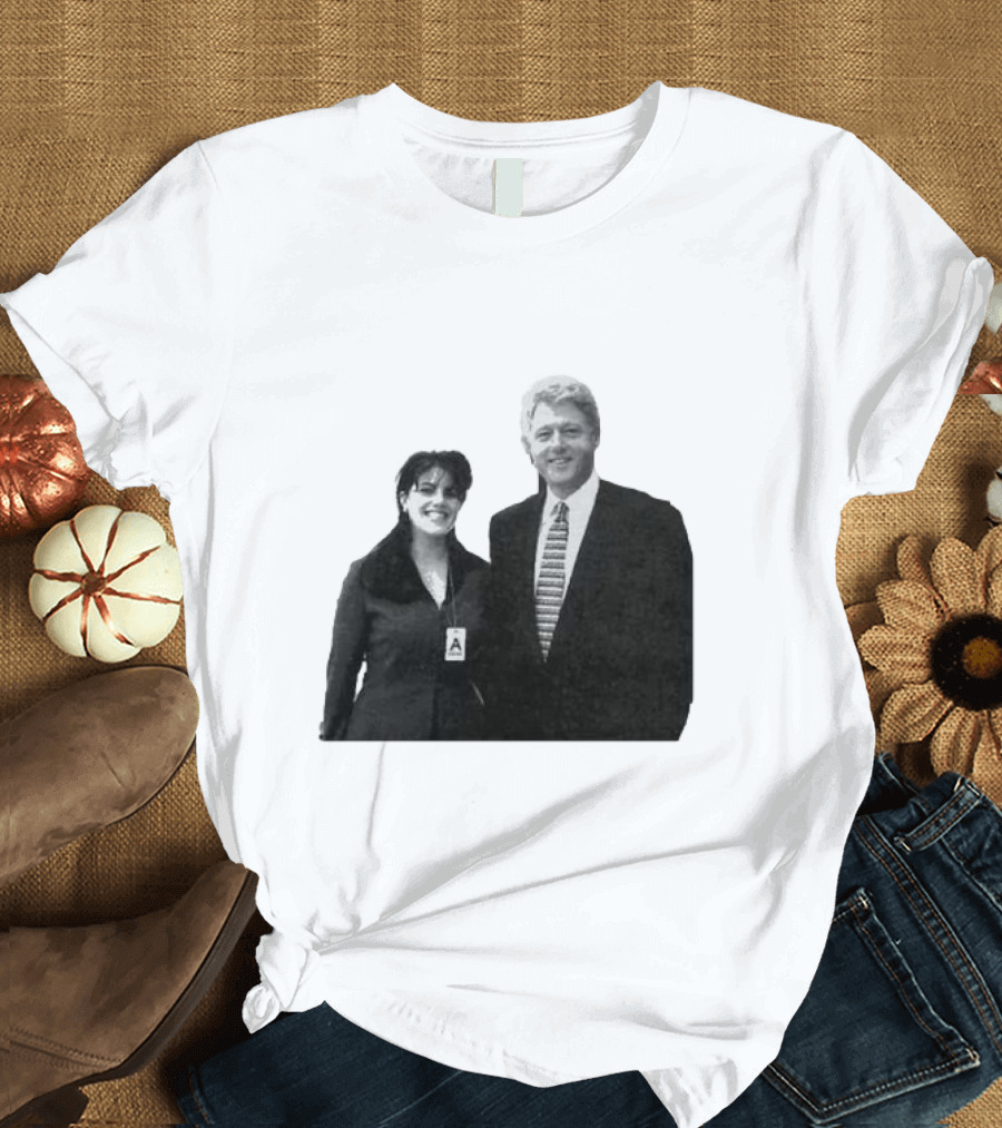 Bill Clinton Monica Lewinsky Black and White Iconic Photo T-Shirt