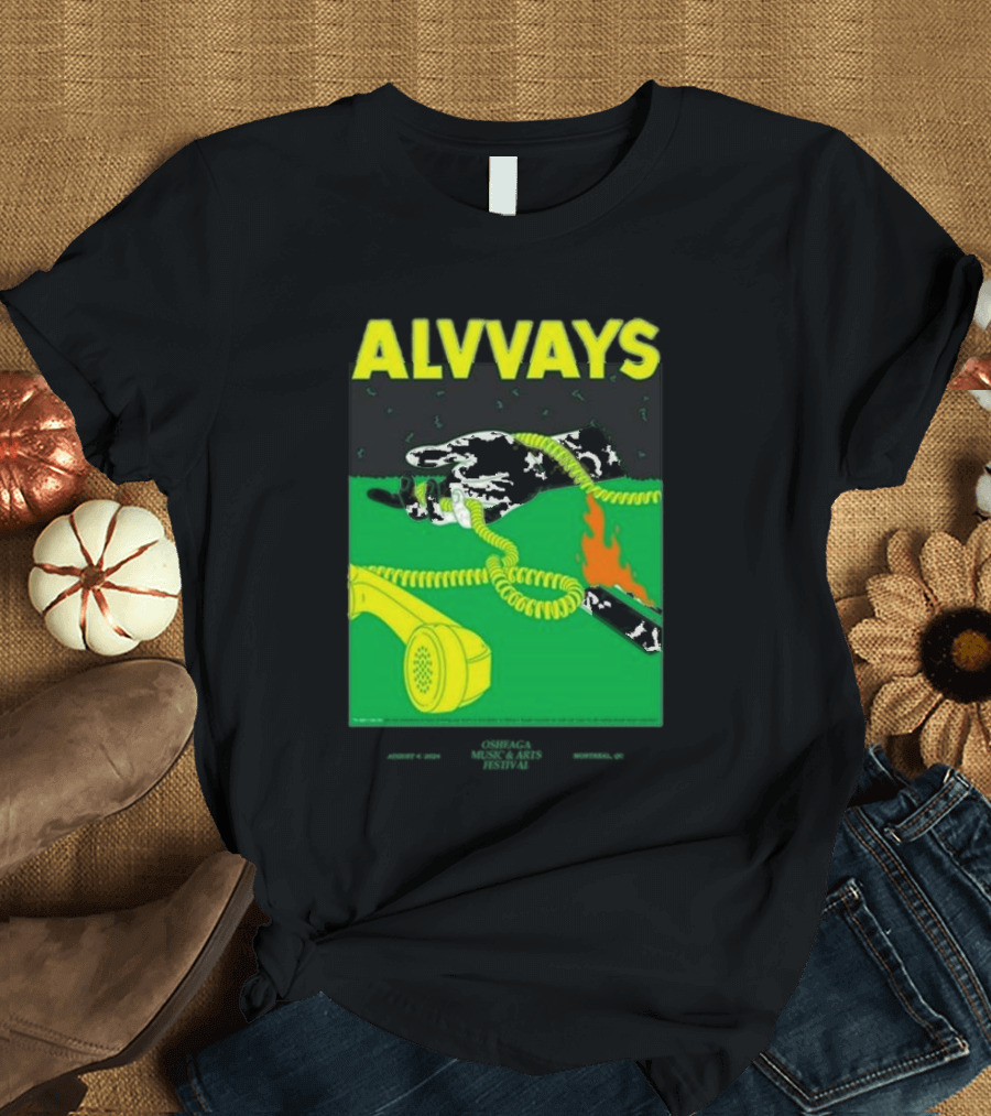 Alvvays August 4 2024 Osheaga Music and Arts Festival Montreal QC Telephone T-Shirt