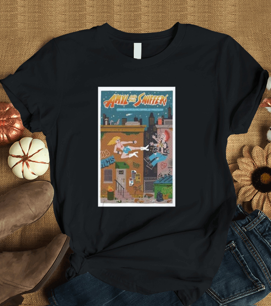 Amyl and the Sniffers Live Montreal QC August 4 2024 City Rooftop Punk Scene T-Shirt