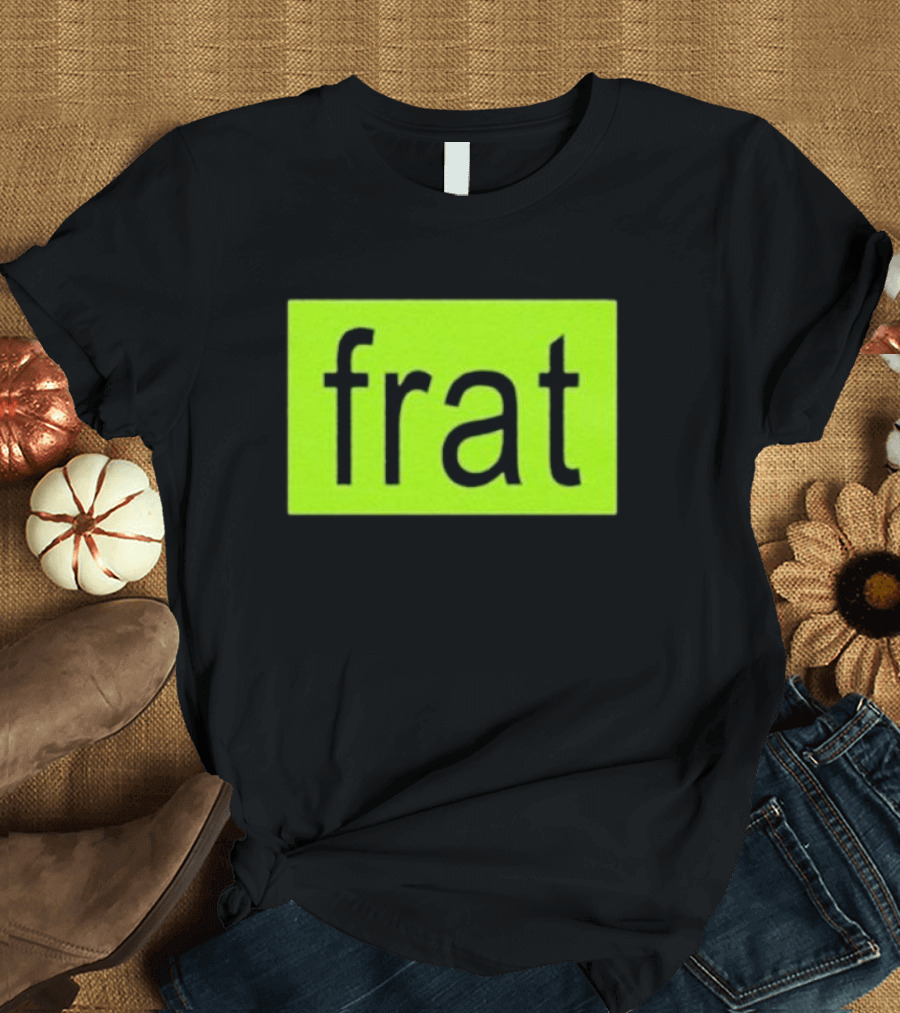 Frat Green Rectangle Bold Text Simple T-Shirt