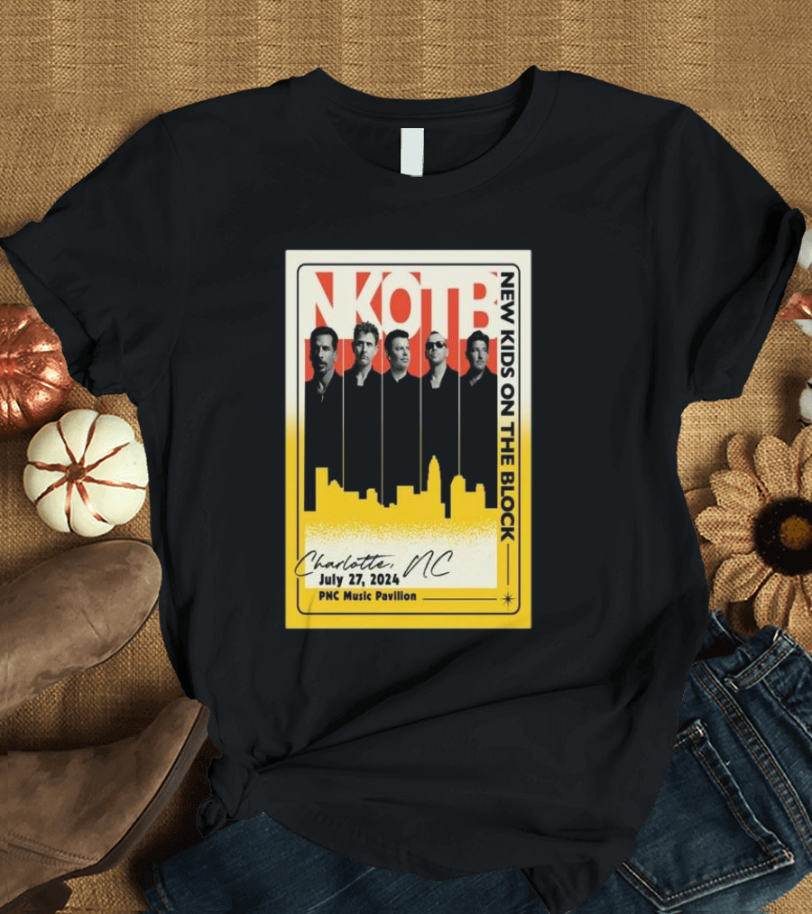New Kids On The Block Charlotte NC July 27 2024 PNC Music Pavilion T-Shirt