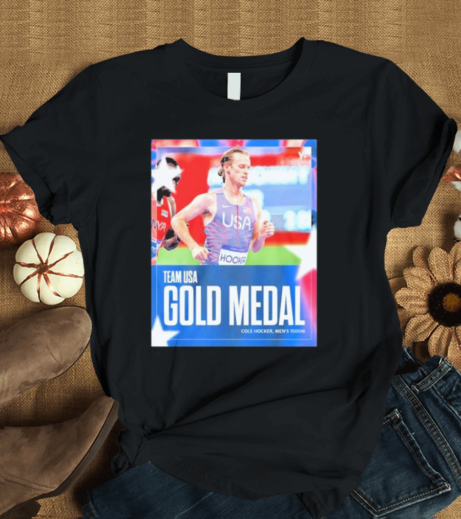 Team USA Cole Hocker Gold Medal Men's 1500m T-Shirt
