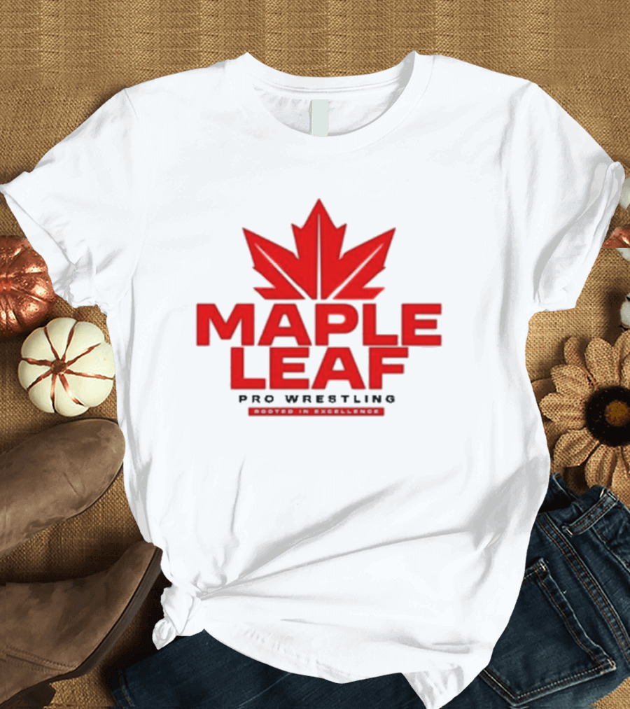Maple Leaf Pro Wrestling Canada Maple Leaf Retro Sports Entertainment T-Shirt