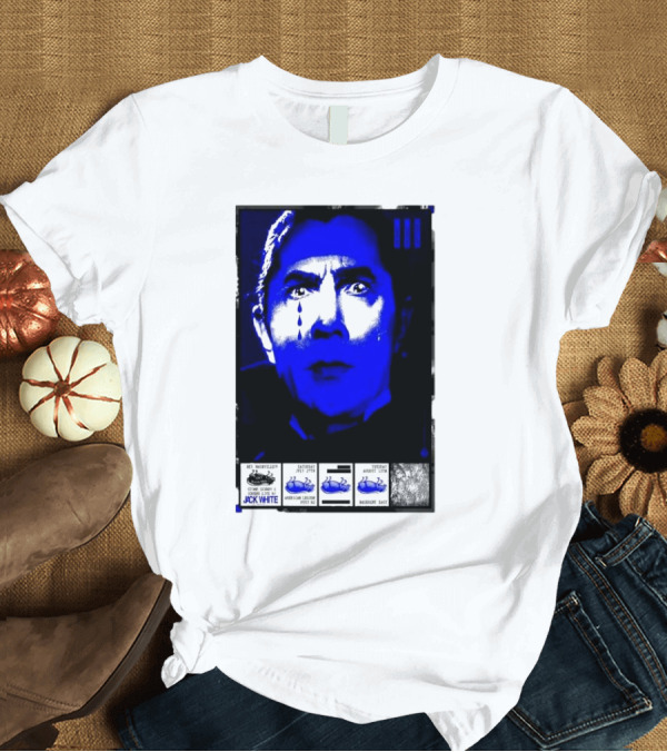 T-Shirt: Jack White August 13 2024 The Basement East Nashville TN Blue Dracula T-Shirt Jack White August 13 2024 The Basement East Nashville TN Blue Dracula T-Shirt
