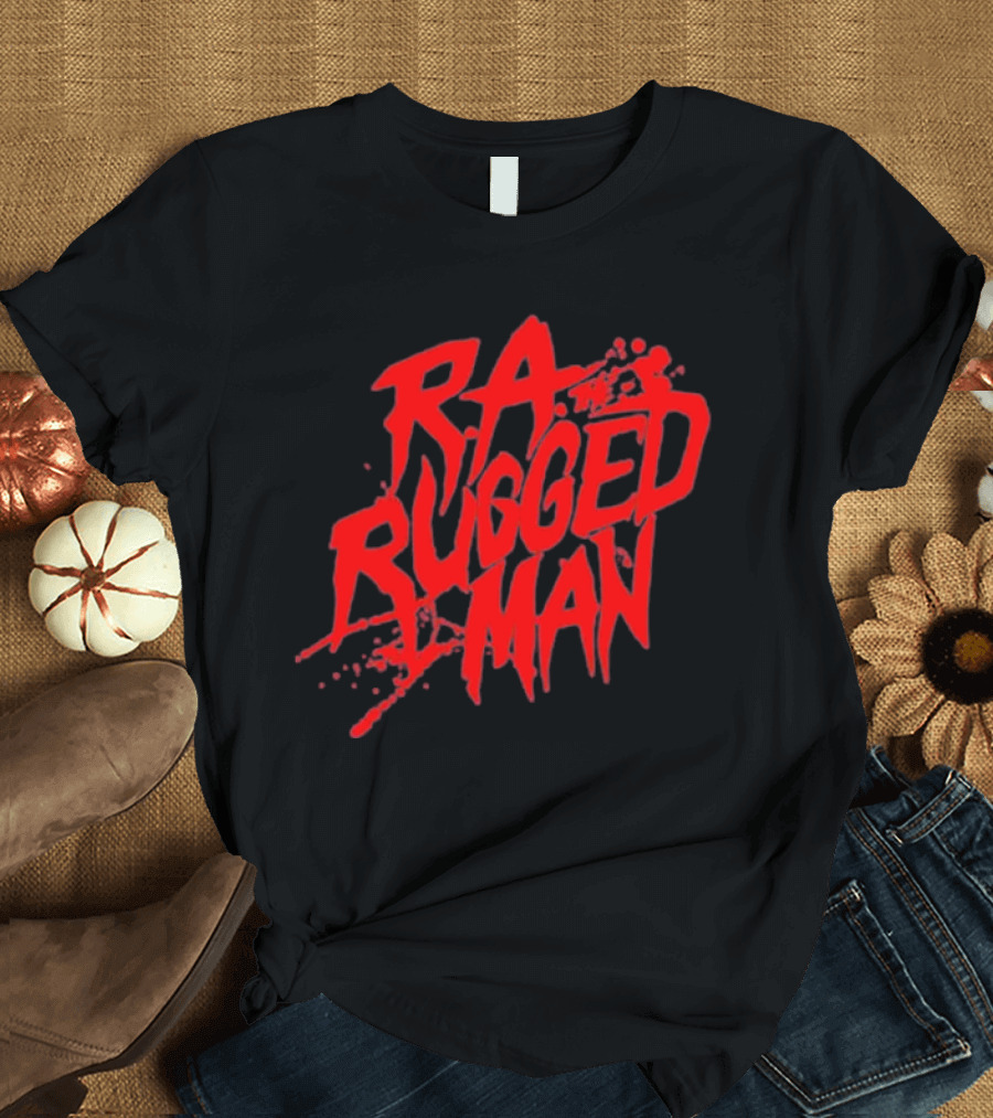 RA The Rugged Man Logo Blood Splatter T-Shirt