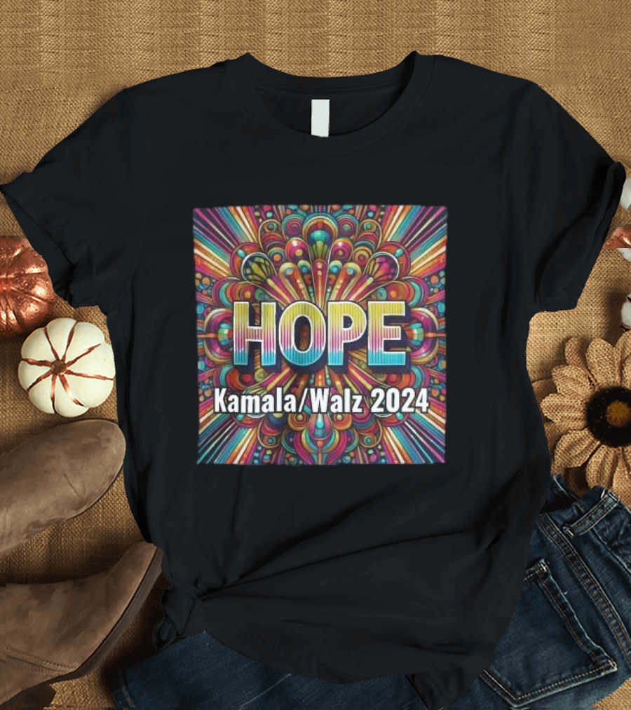 HOPE Kamala Walz 2024 Colorful Campaign Vision T-Shirt