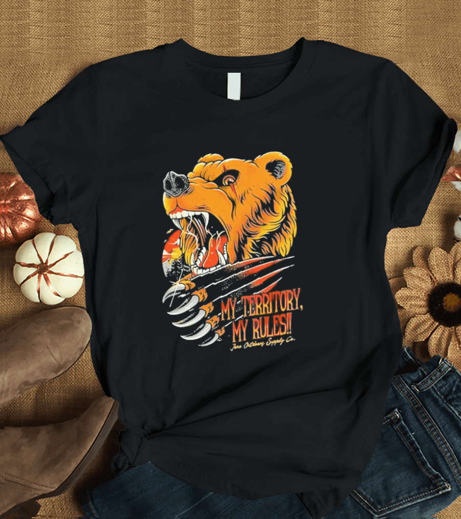 My Territory My Rules Bear Claw Jena Outdoors Supply CO T-Shirt