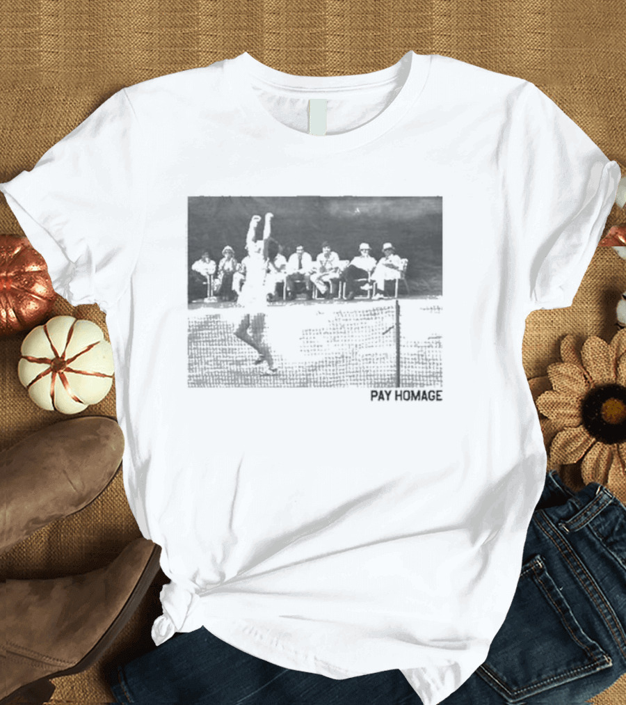 Billie Jean King Pay Homage Tennis Court Victory T-Shirt