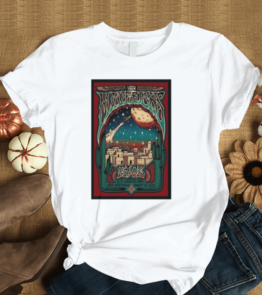 The Mavericks Taos Kit Carson Park New Mexico August 24 2024 Vintage Style Event T-Shirt