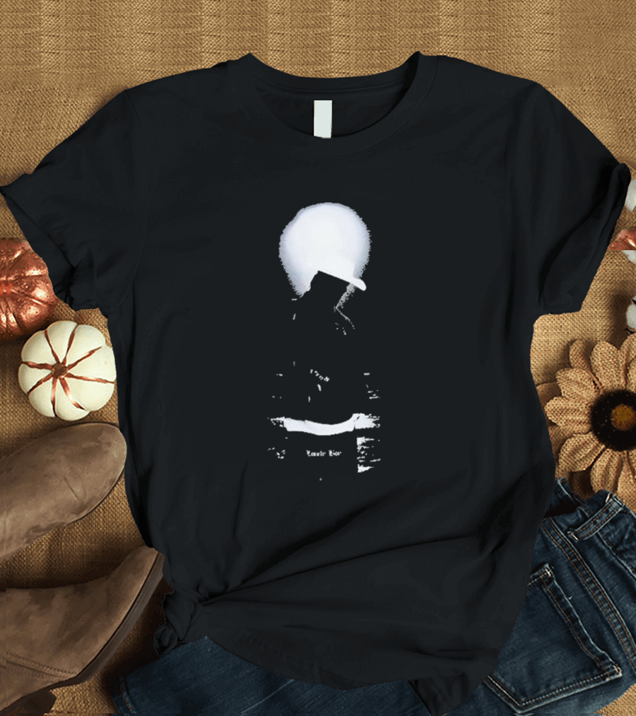 Lonely Boy Paradise Black Enigmatic Silhouette Hat Contrast T-Shirt