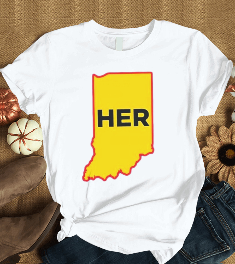 HER Indiana Outline Dave Portnoy 22 T-Shirt