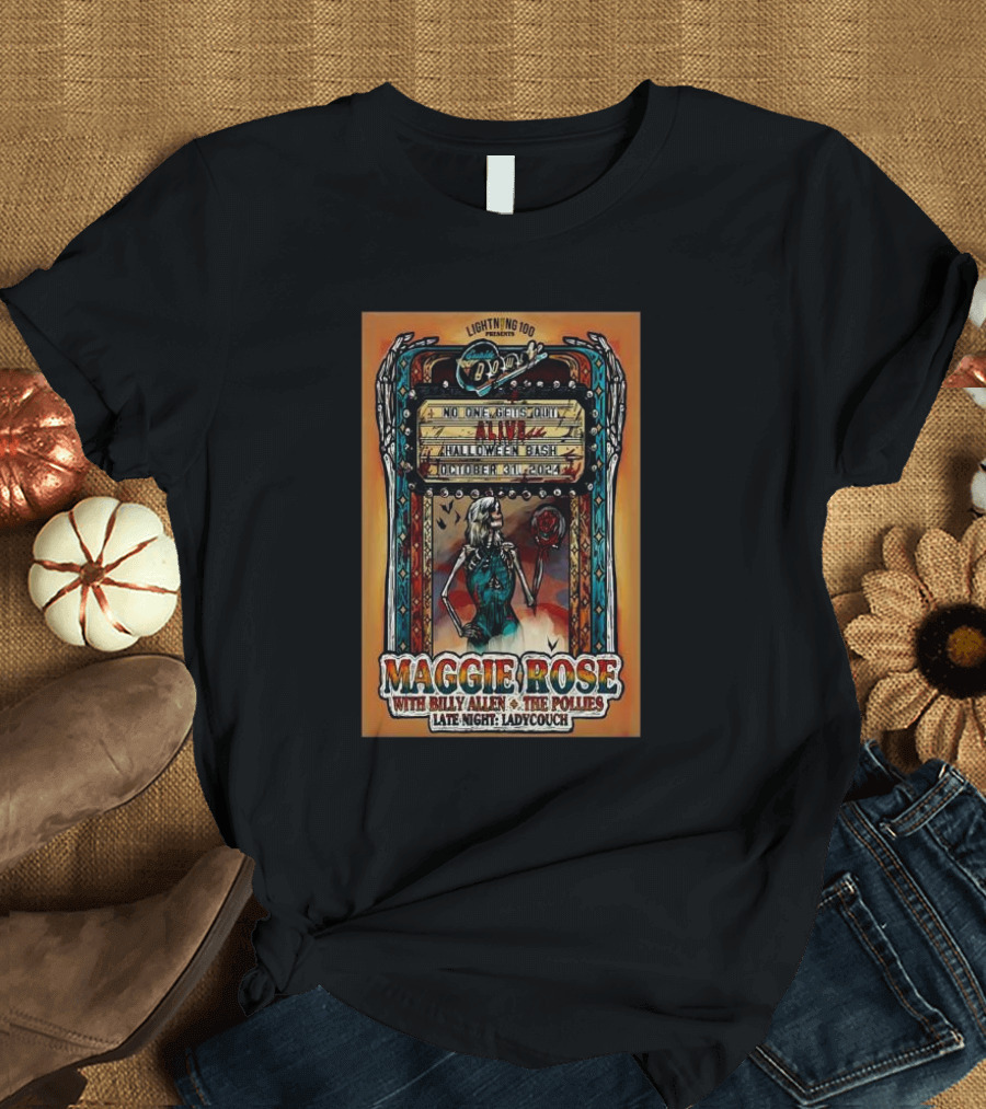 Lightnin' 100 Presents ALVVAYS Halloween Bash with Maggie Rose at Eastside Bowl Nashville October 31 T-Shirt
