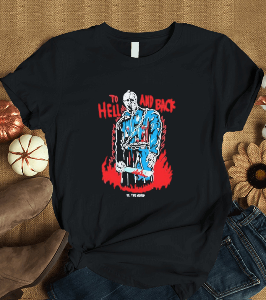 Warren Lotas To Hell And Back Vs. The World Masked Figure with Machete T-Shirt