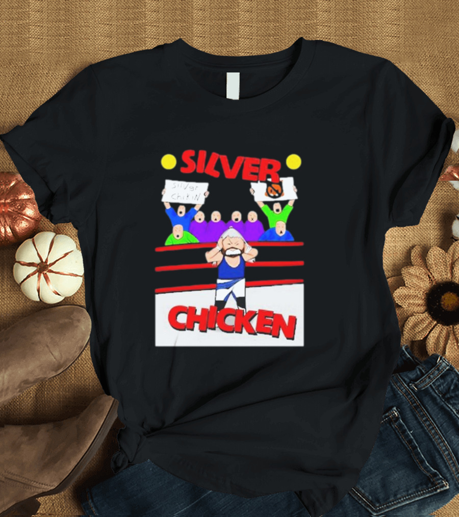Silver Fox Ringside Champion Silver Chicken Fans T-Shirt