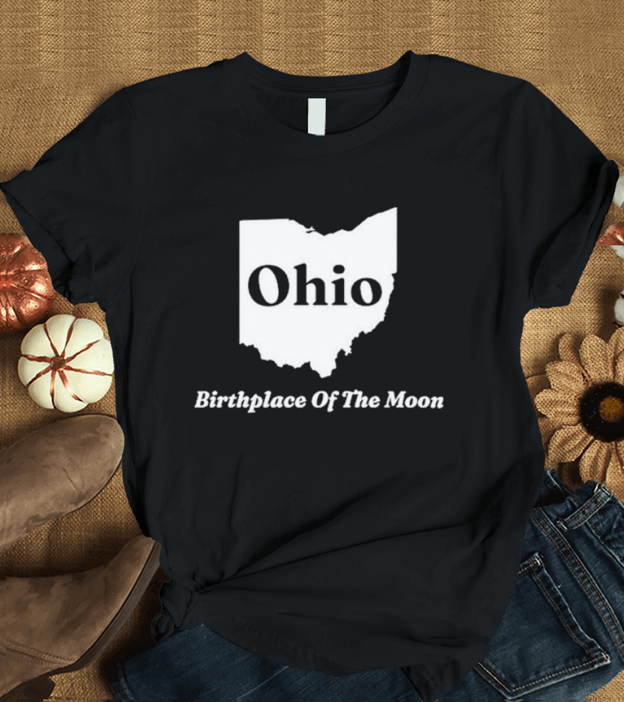 Ohio Birthplace Of The Moon State Map T-Shirt