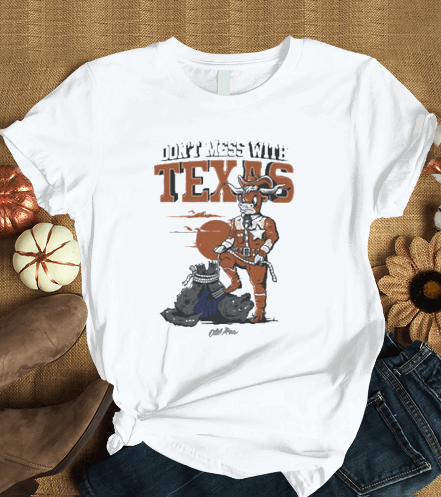 Don’t Mess with Texas Football Cowboy Stomping an Opponent T-Shirt