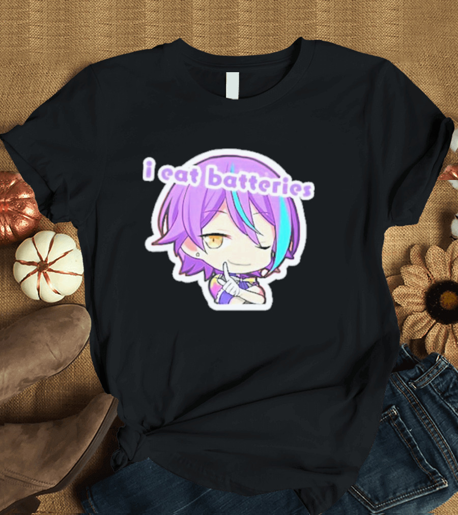 Rui Kamishiro I Eat Batteries Project Sekai Chibi Character T-Shirt