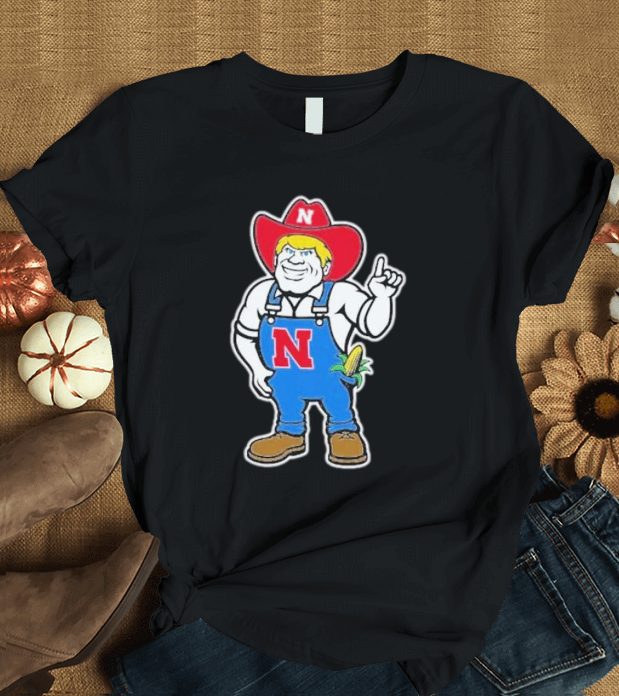 Coach Rhule Nebraska Herbie Husker Corn Mascot T-Shirt