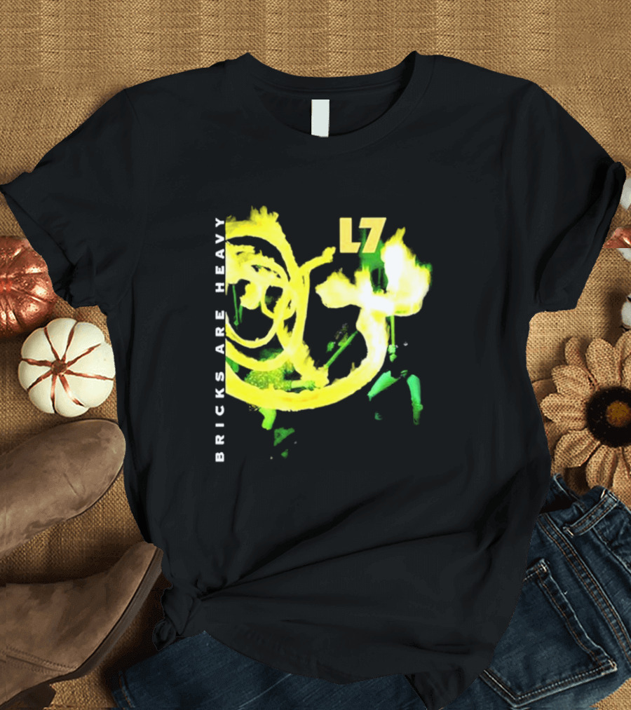 L7 Bricks Are Heavy Album Neon Graffiti T-Shirt