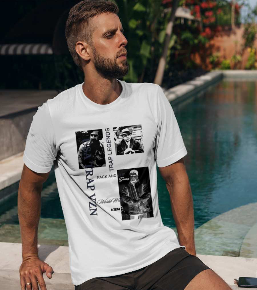 USA Trap VZN Trap Legends Pack And Flip Games World Wide VSN T-Shirt
