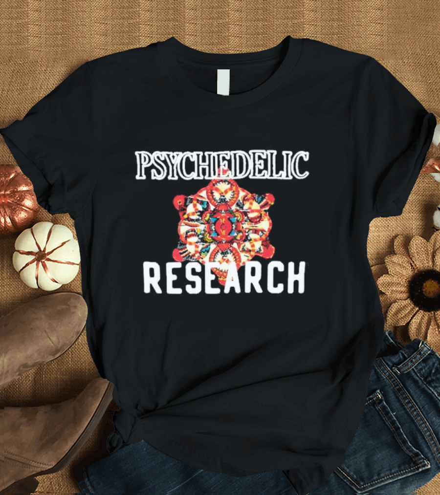 PSYCHEDELIC RESEARCH Colorful Mandala T-Shirt