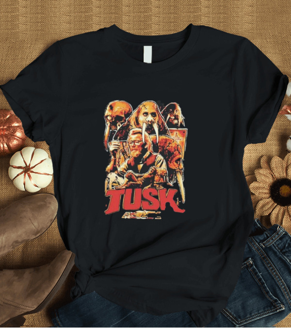 T-Shirt: Tusk Movie Poster Collage with Characters and Elephant T-Shirt Tusk Movie Poster Collage with Characters and Elephant T-Shirt