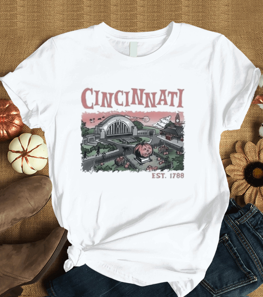Cincinnati Halloweentown Scene Est 1788 T-Shirt