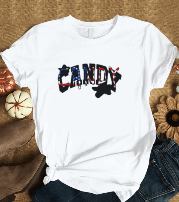 T-Shirt: Candy Flipping America Patriotic Red Blue Shadows T-Shirt Candy Flipping America Patriotic Red Blue Shadows T-Shirt