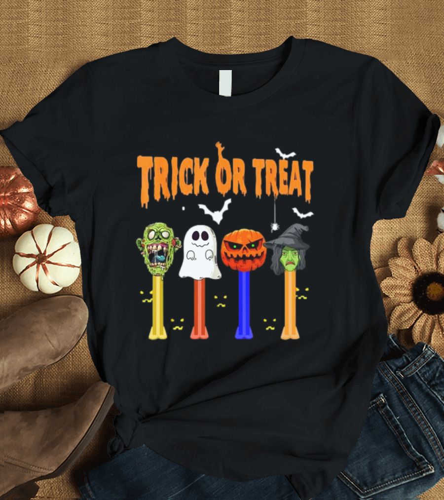 Trick Or Treat Zombie Ghost Pumpkin Witch Dispensers T-Shirt