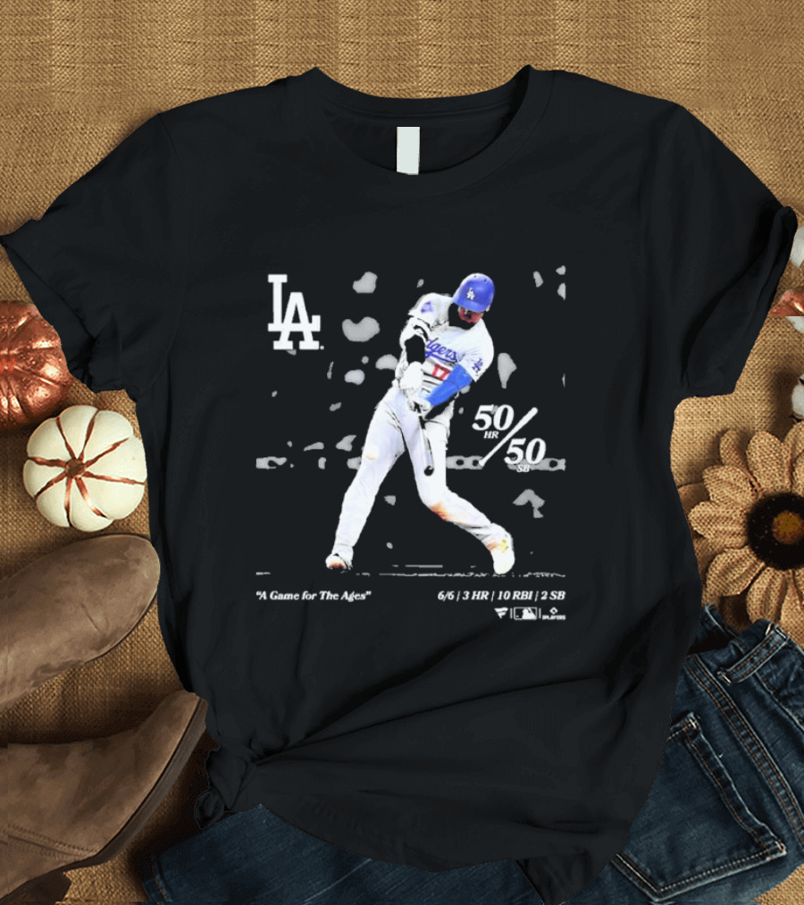 LA Dodgers 50 HR 50 SB A Game for The Ages Shohei Ohtani T-Shirt
