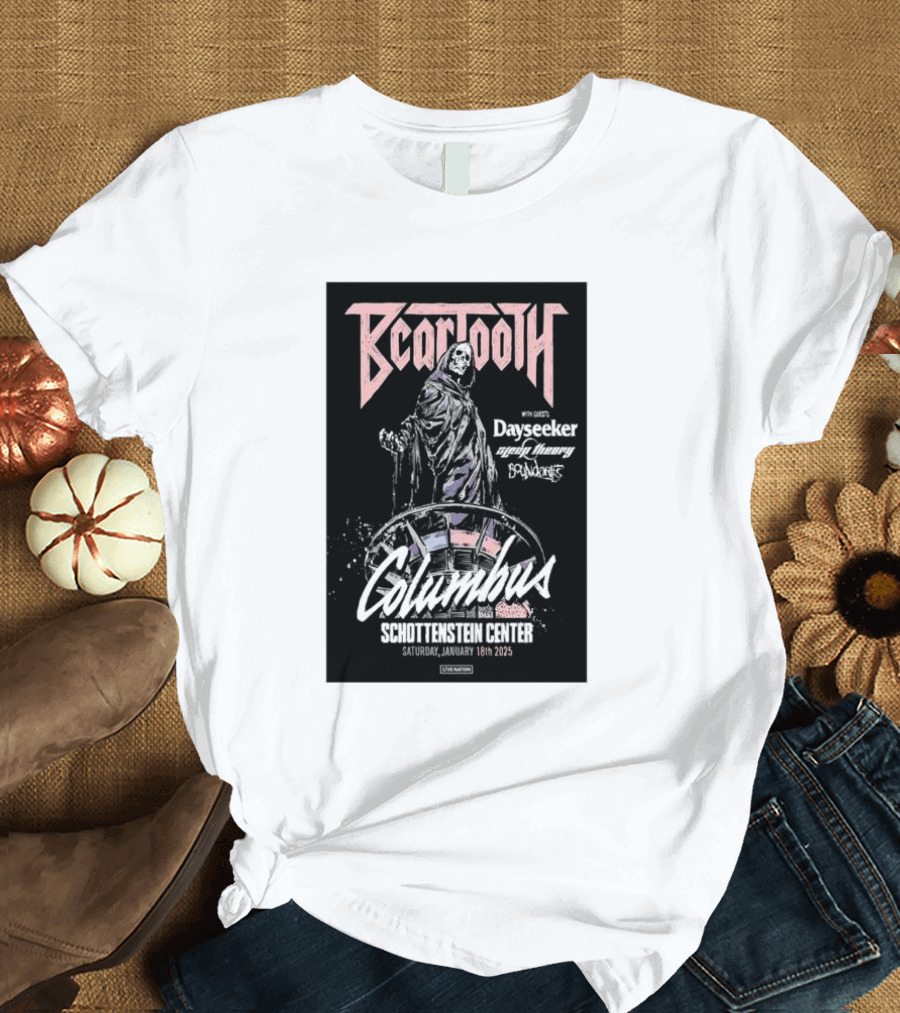 Beartooth with Dayseeker and Brand of Sacrifice Columbus Schottenstein Center January 18th 2025 Tour T-Shirt