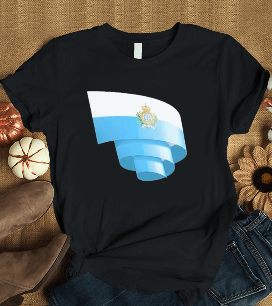 Krause San Marino Flag Sammarinese Day Football Emblem T-Shirt