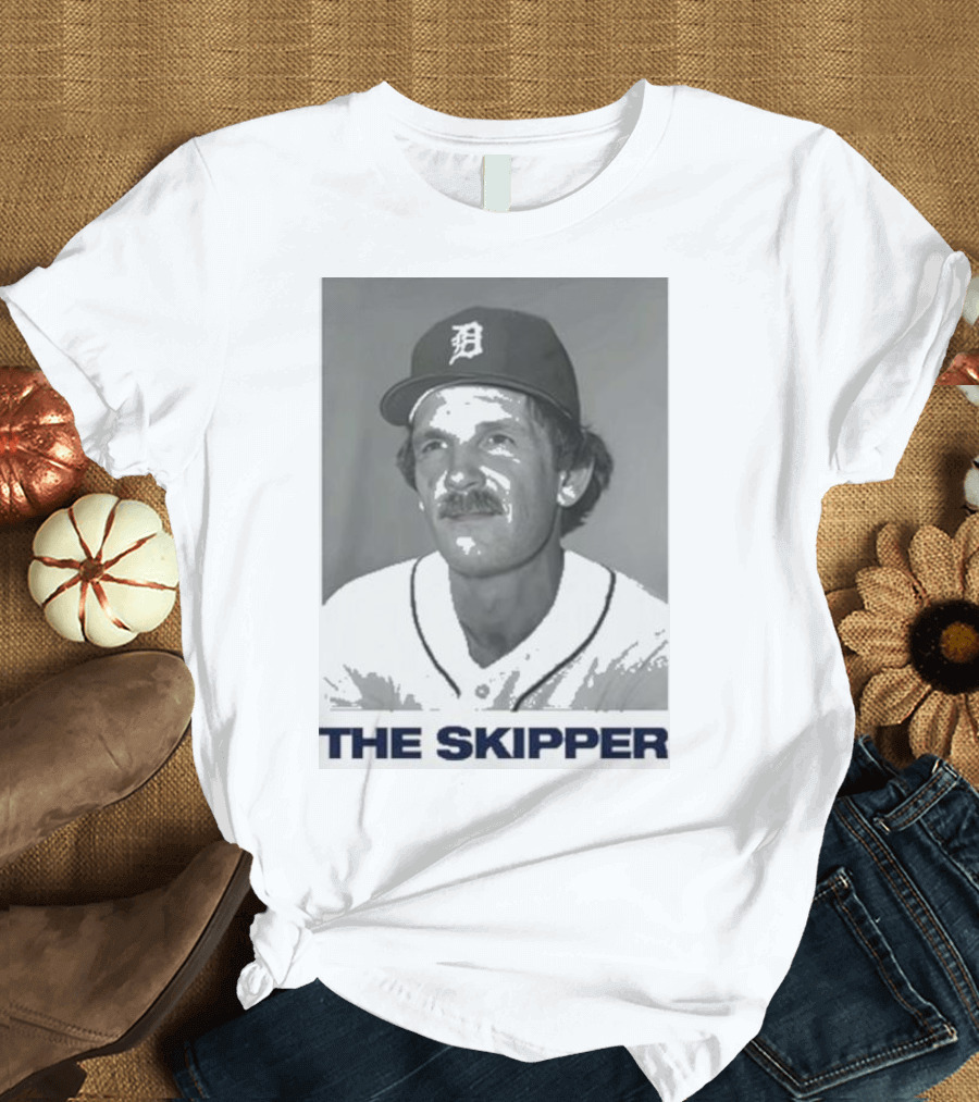 Beau Brieske Wearing Jim Leyland The Skipper Detroit Baseball Legend T-Shirt
