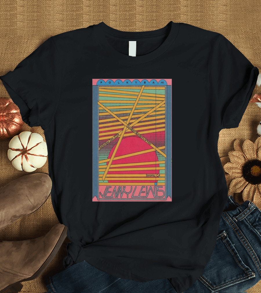 Folkyeah Jenny Lewis Sonoma CA September 26 2024 Gundlach Bundschu Winery Psychedelic Sunburst T-Shirt
