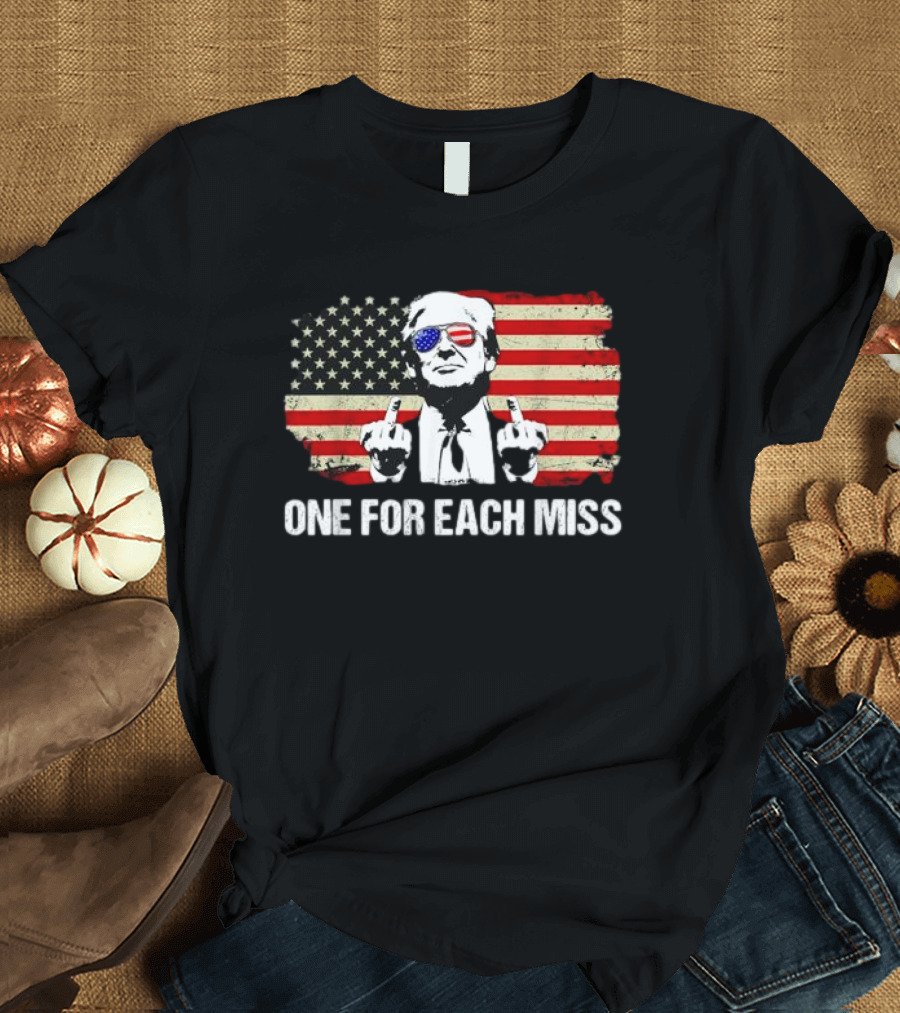 Trump 2024 One For Each Miss America Flag Sunglasses T-Shirt