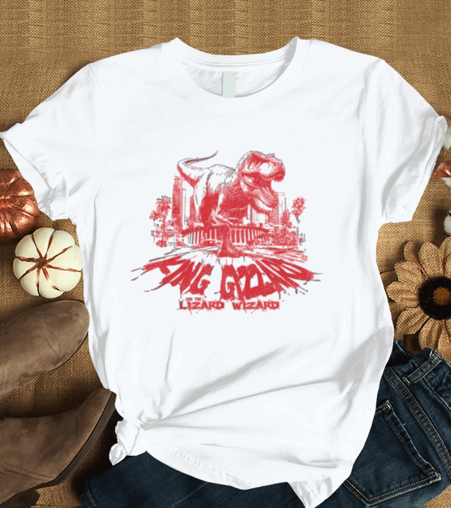 Nov 6 2024 King Gizzard Lizard Wizard The Regency Ballroom San Francisco Ca Dinosaur Cityscape T-Shirt