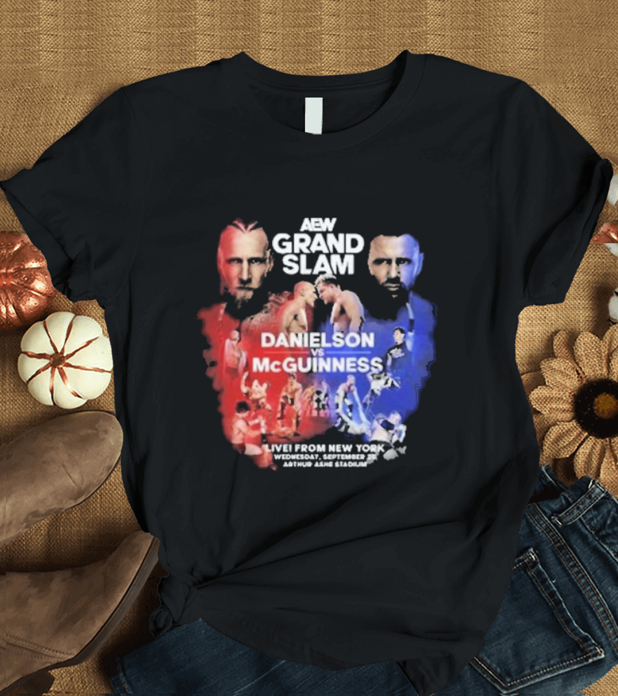 Aew Grand Slam Live From New York Danielson Vs Mcguinness Wednesday September Arthur Ashe Stadium T-Shirt