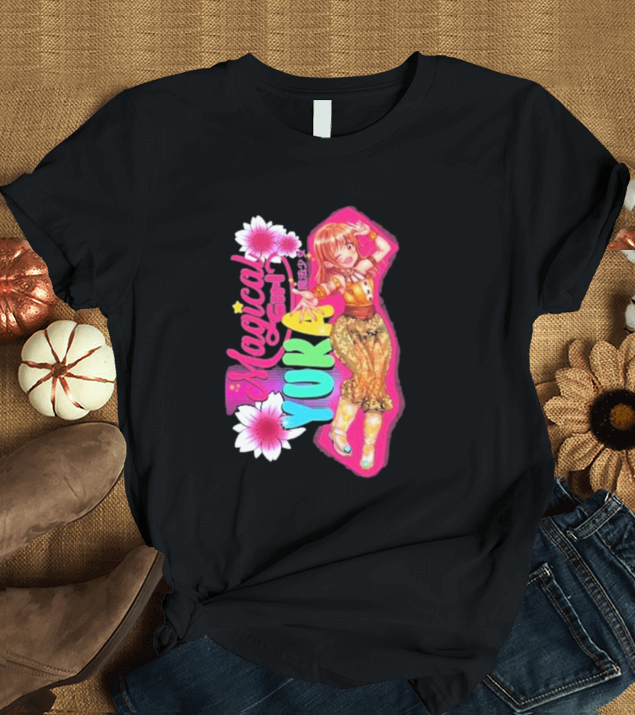 Magical Girl Yuka Sakazaki Vibrant Floral T-Shirt