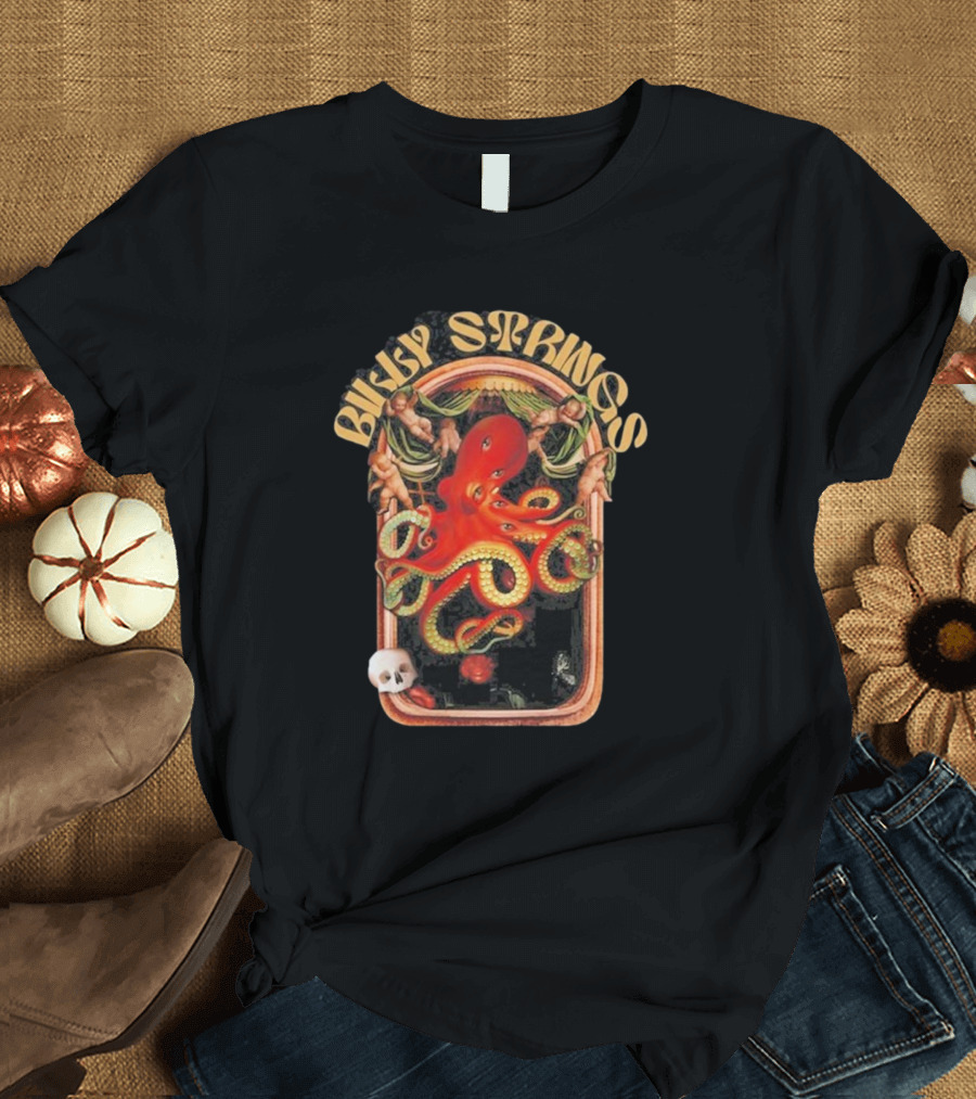 Billy Strings Octopus Psychedelic Skull Cherubs T-Shirt